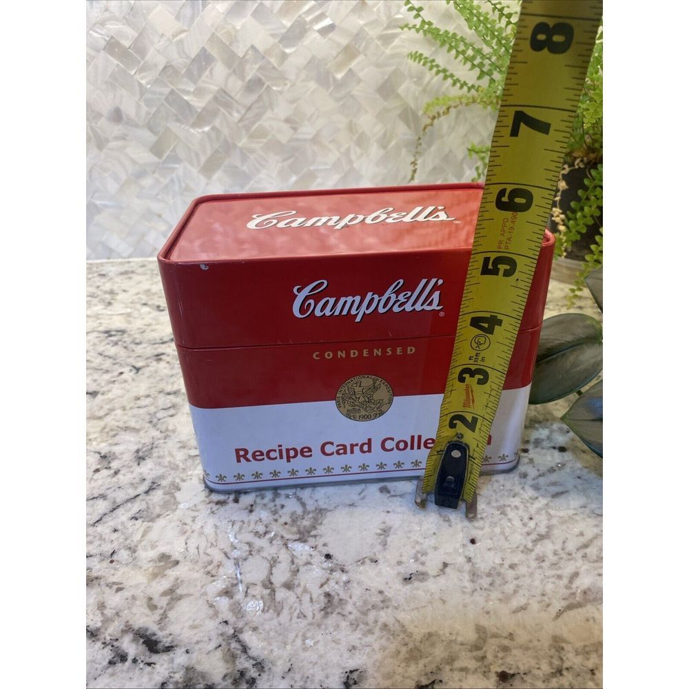 CAMPBELL'S TIN RECIPE CARD BOX w Cards - Picture 13 of 13